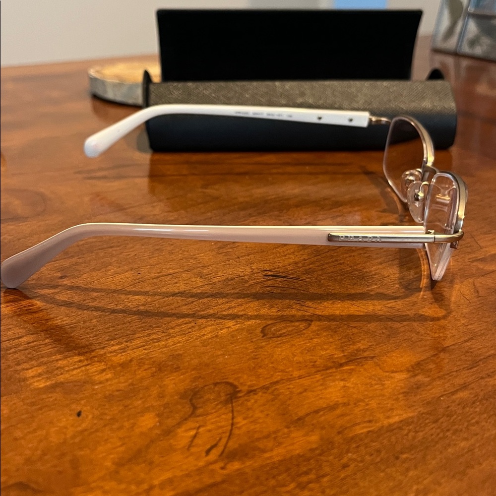 Prada Women's Rectangular Silver Gunmetal Frame E… - image 8